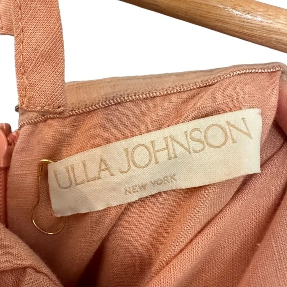 New! ULLA JOHNSON Savannah Mini Dress Azalea - Picture 7 of 11